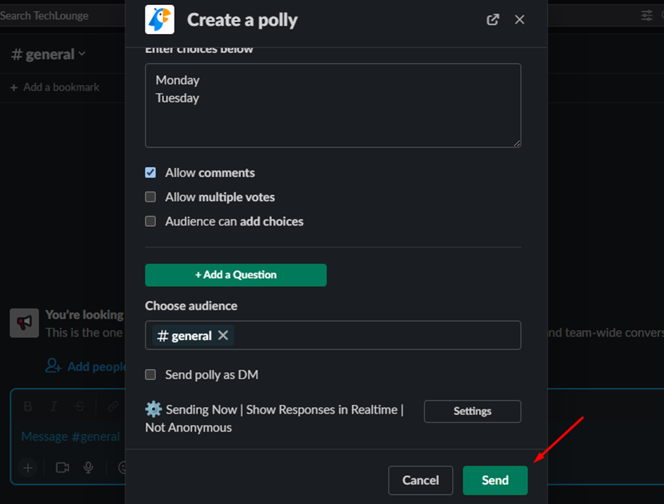 cancel poll in slack