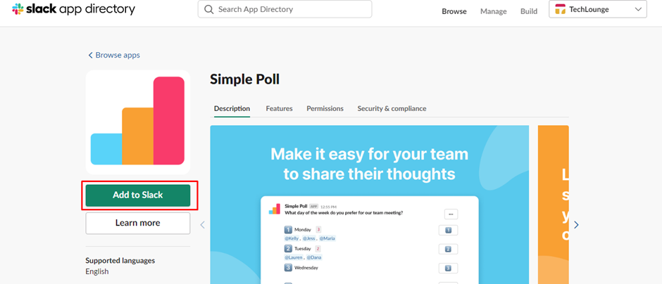 add to slack