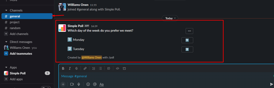 turn on poll notification