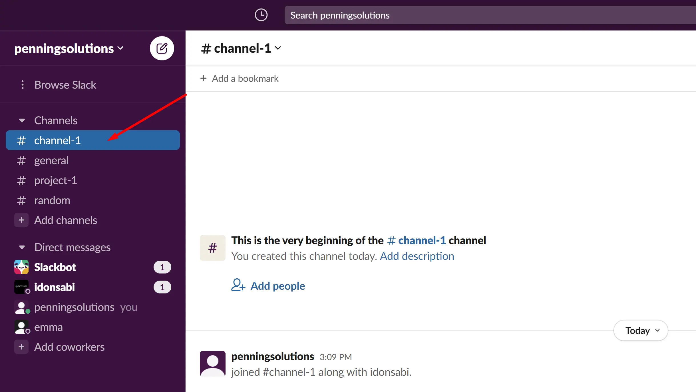 slack channel