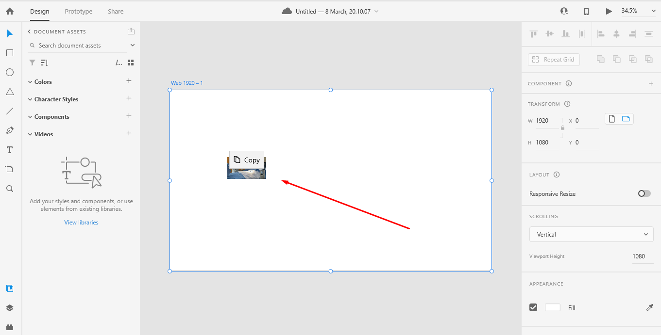 drag and drop feature