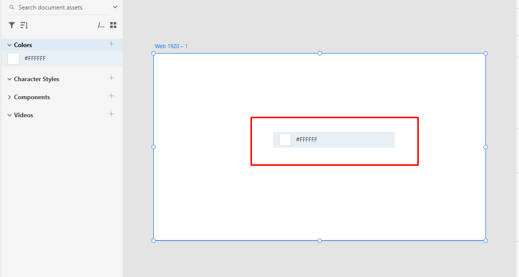Click and drag the asset you want to use onto your canvas