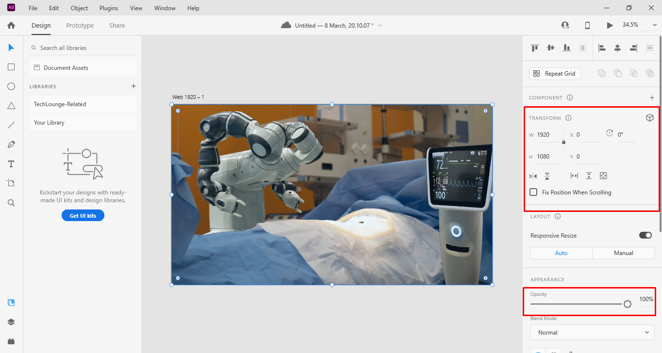 edit image options
