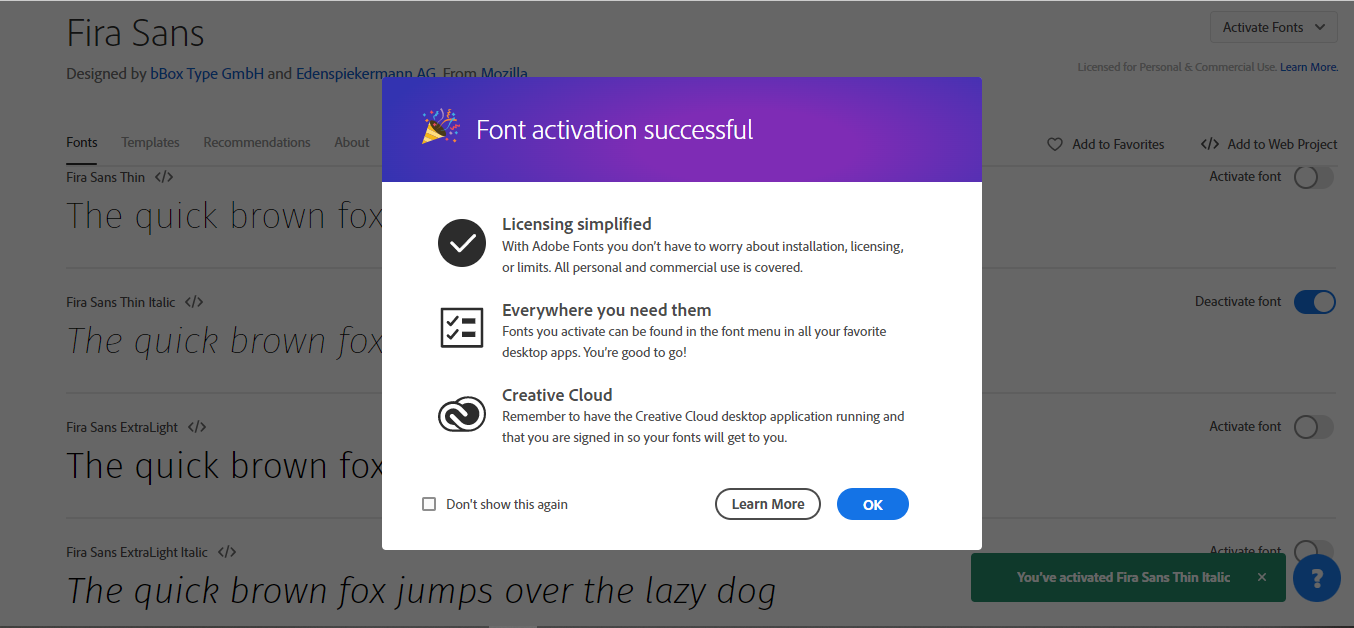 select font families, styles, and weights