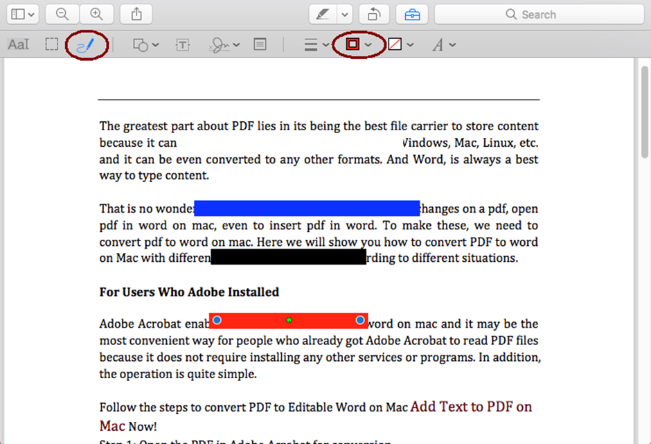 Show Markup Toolbar icon