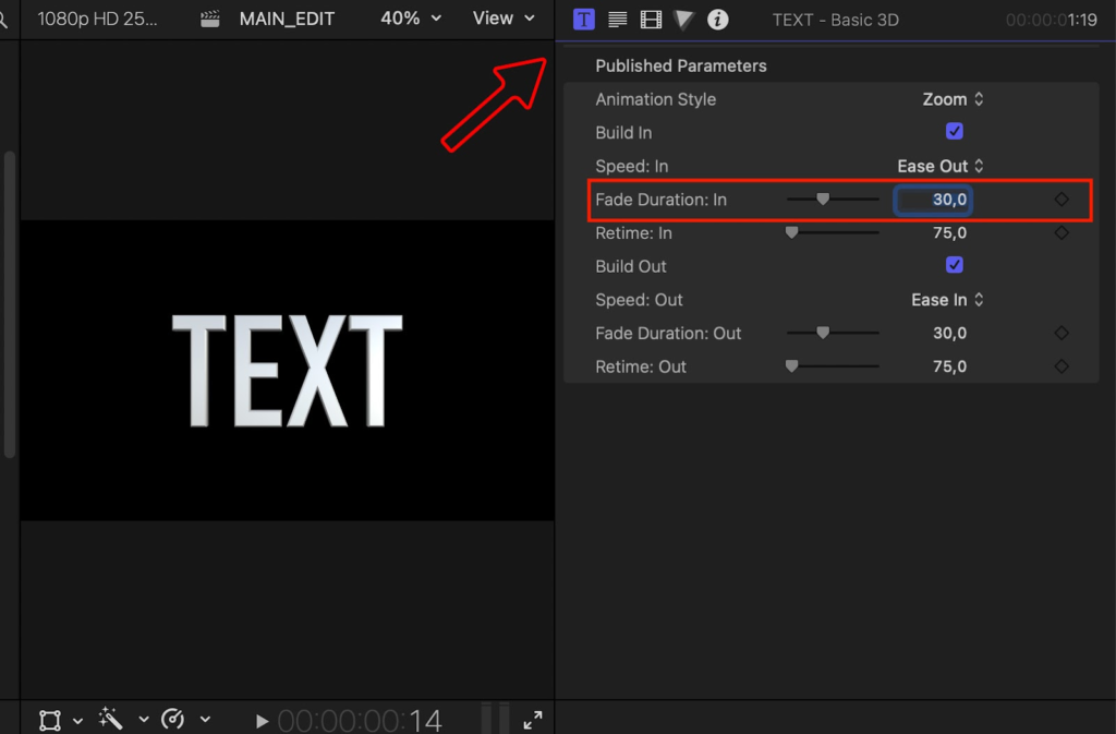 Text inspector 