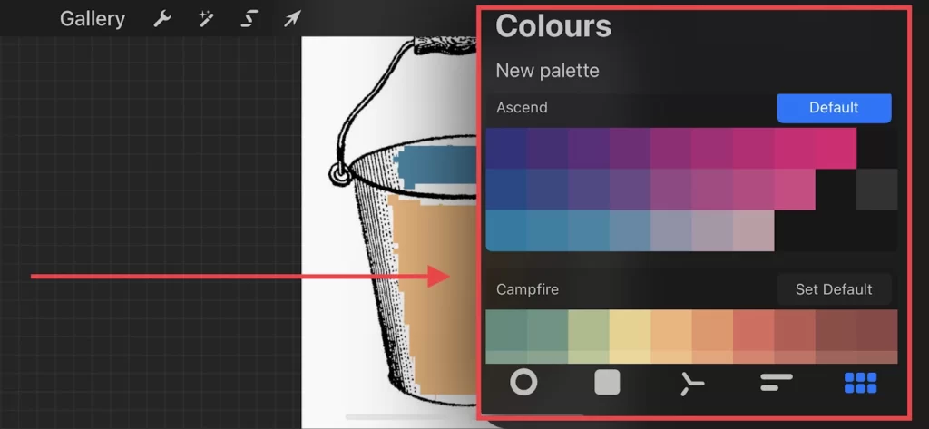 Color Palette on Procreate