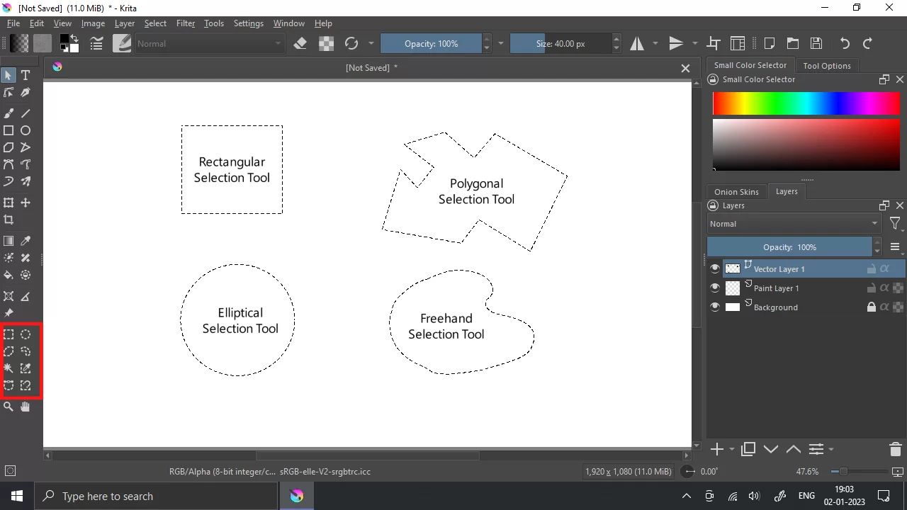 Shape Tools in Krita