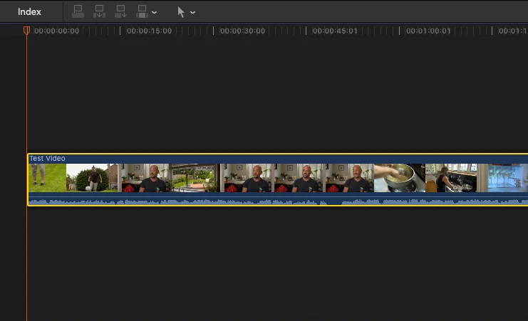 Video added to Final Cut pro