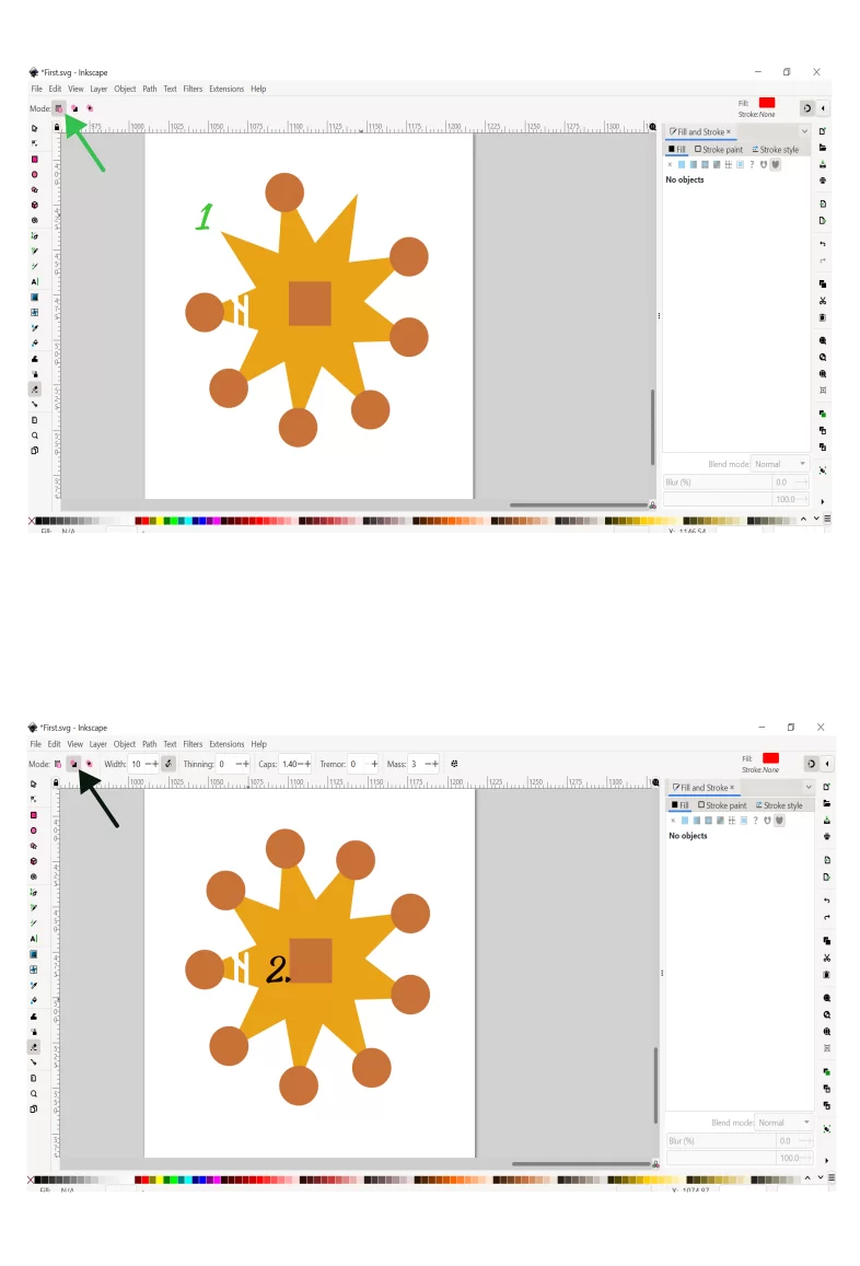 Using Inkscape Eraser Tool