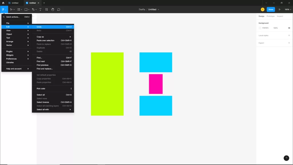 Undo settings figma