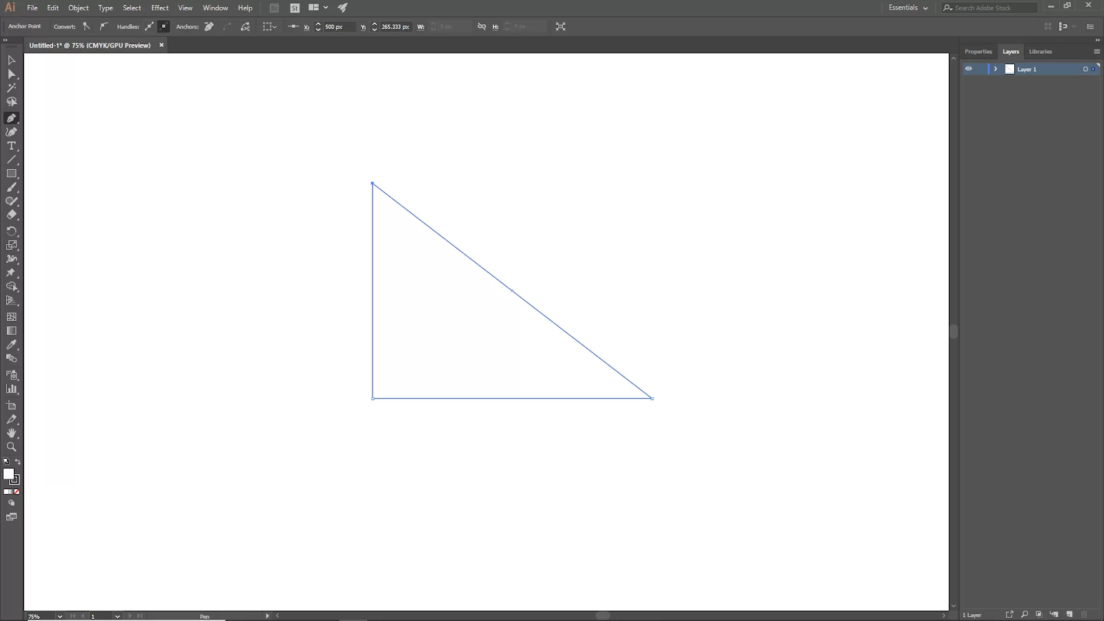 Triangle Created on Adobe Illustrator