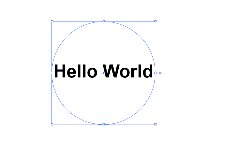 Hello World Text in Illustrator