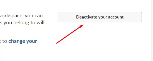 Deactivate Account in Slack