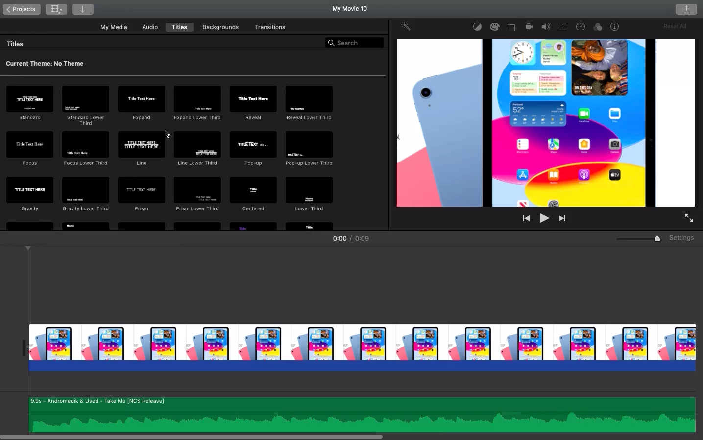 iMovie Templates