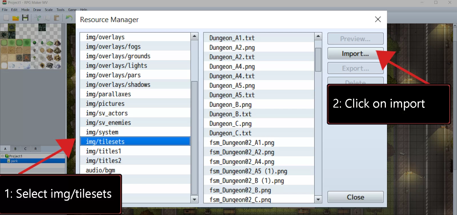 Import Tilesets in Rpg Maker