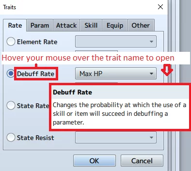 Debuff Rate Option