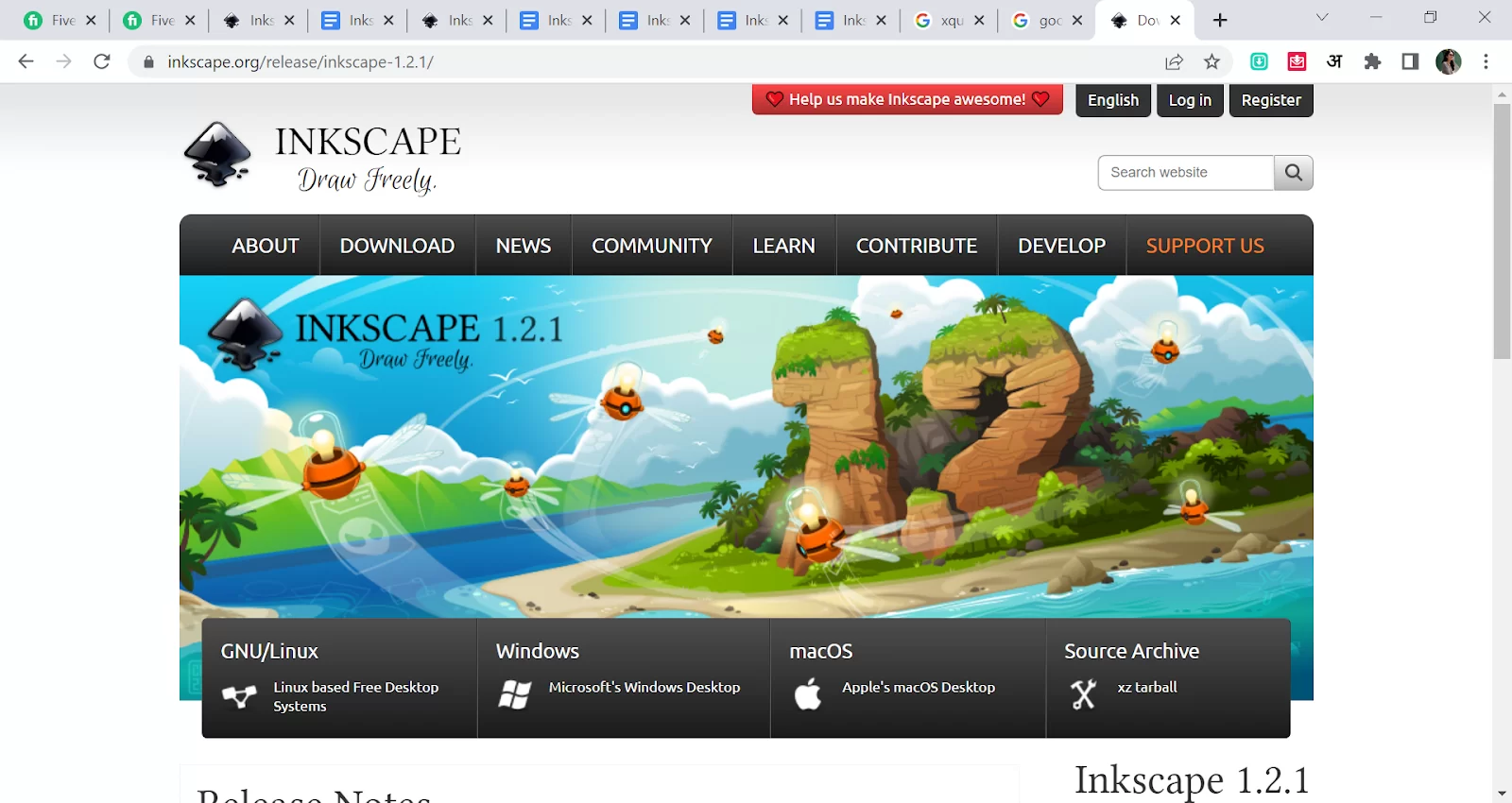 Open Inkscape