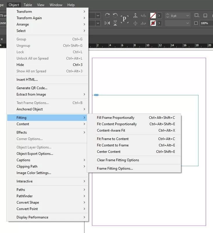 Object Fitting in InDesign