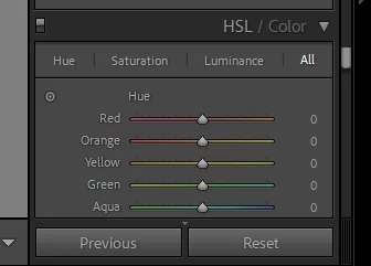 Lightroom HSL Panel