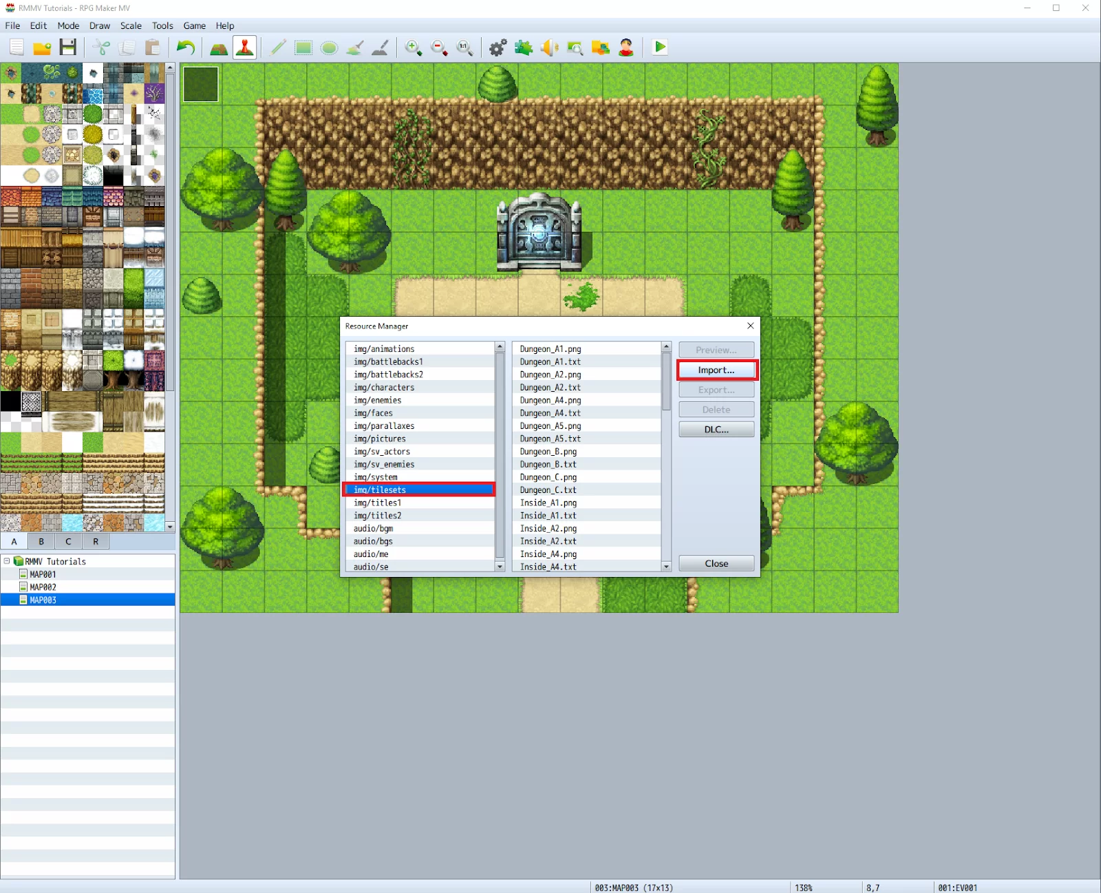 Import img/characters rpg maker