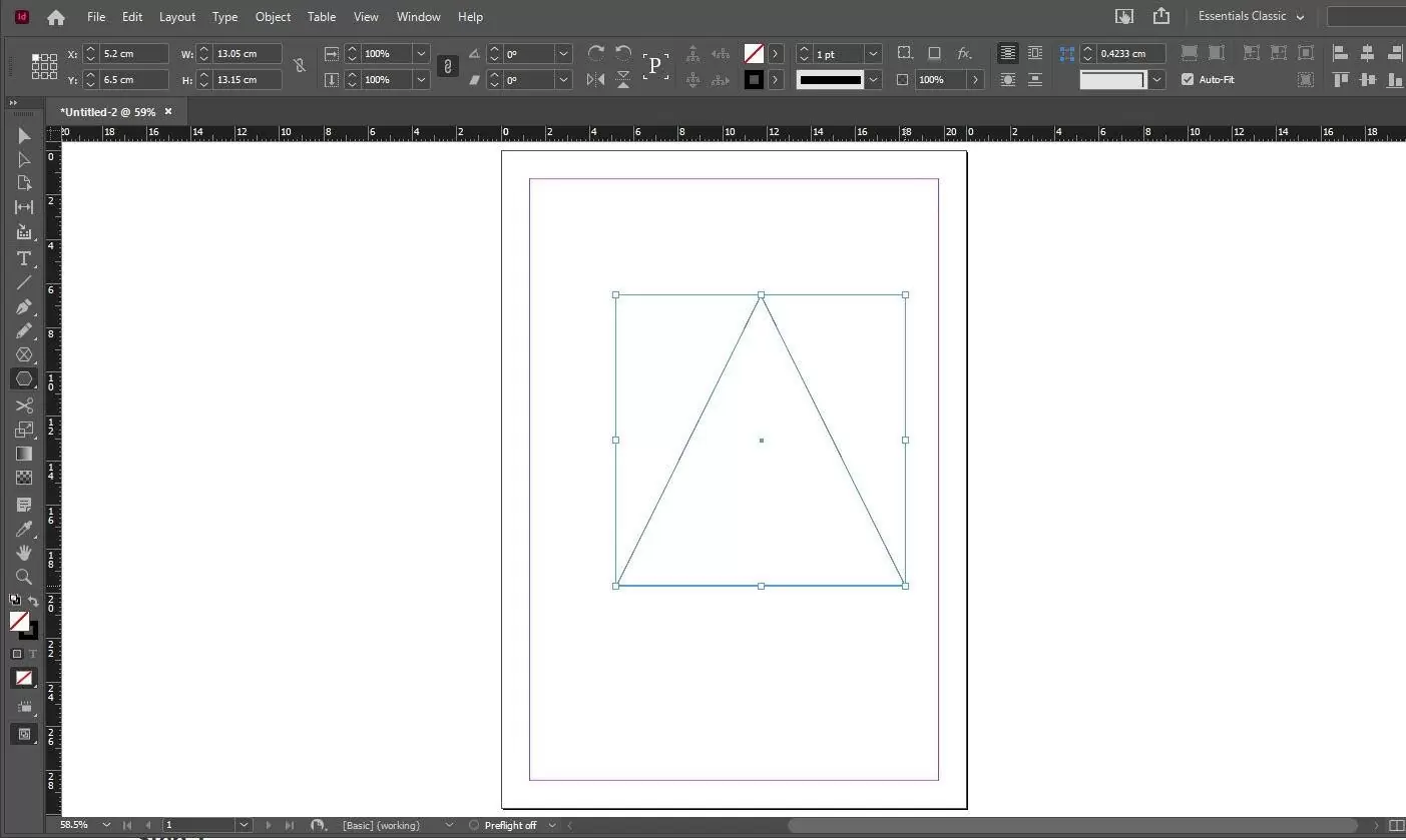 Draw Triangle in InDesign