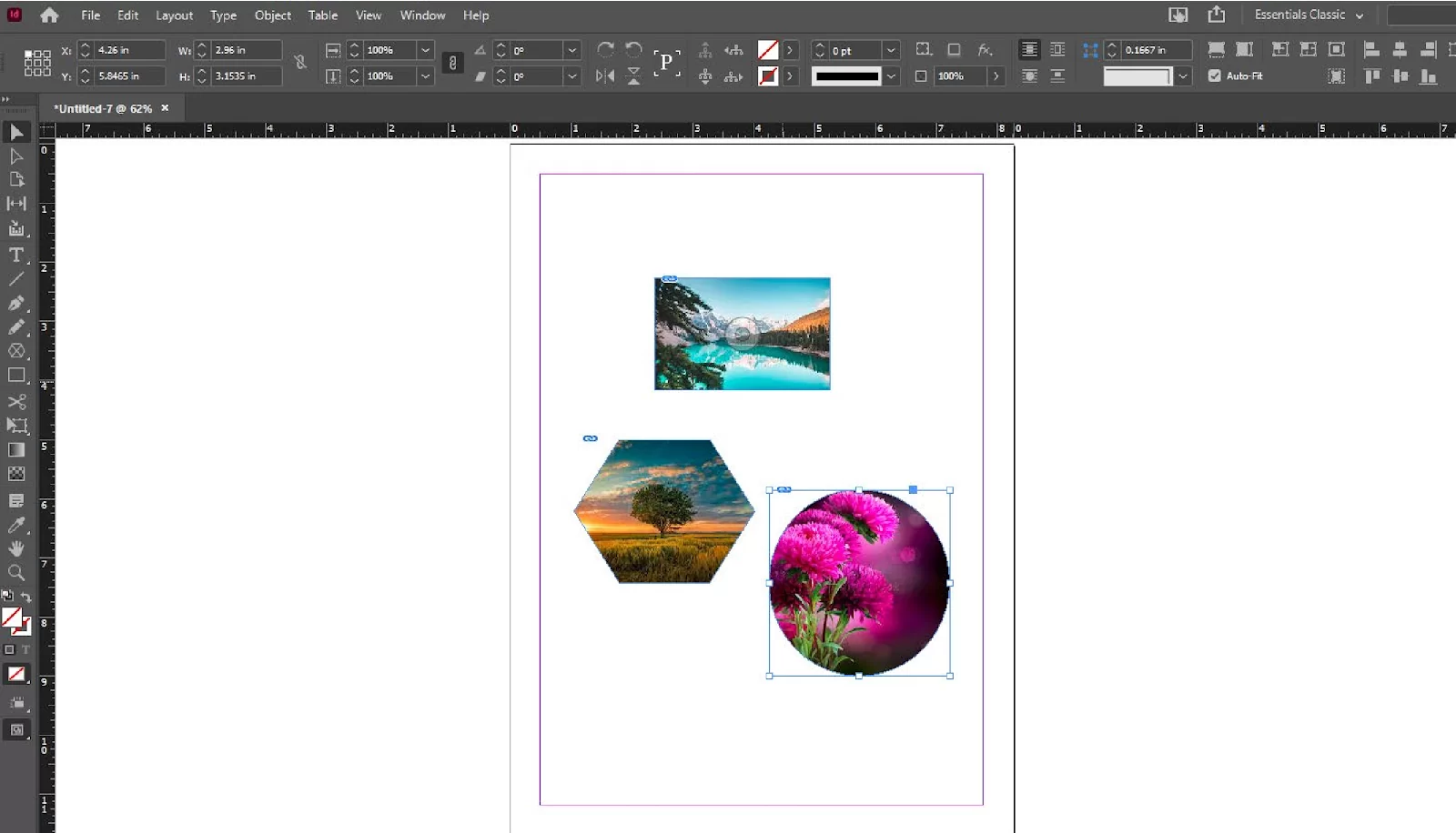 Place Image in InDesign Document