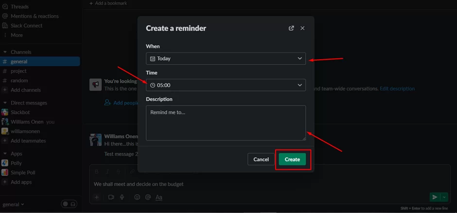 create reminder