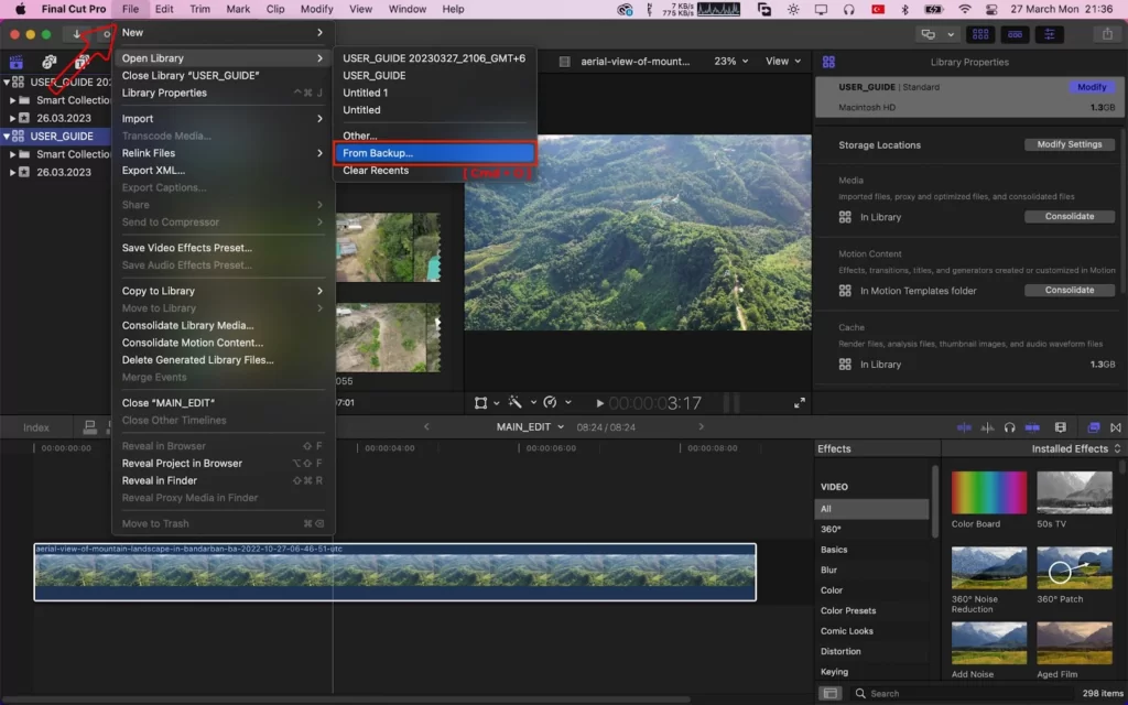 Final Cut libraries